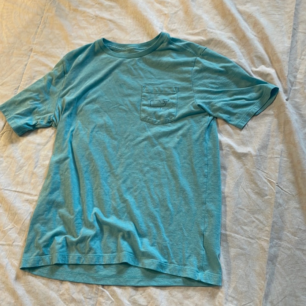 Teal/blue vineyard, vines, T-shirt, kids, large (16)